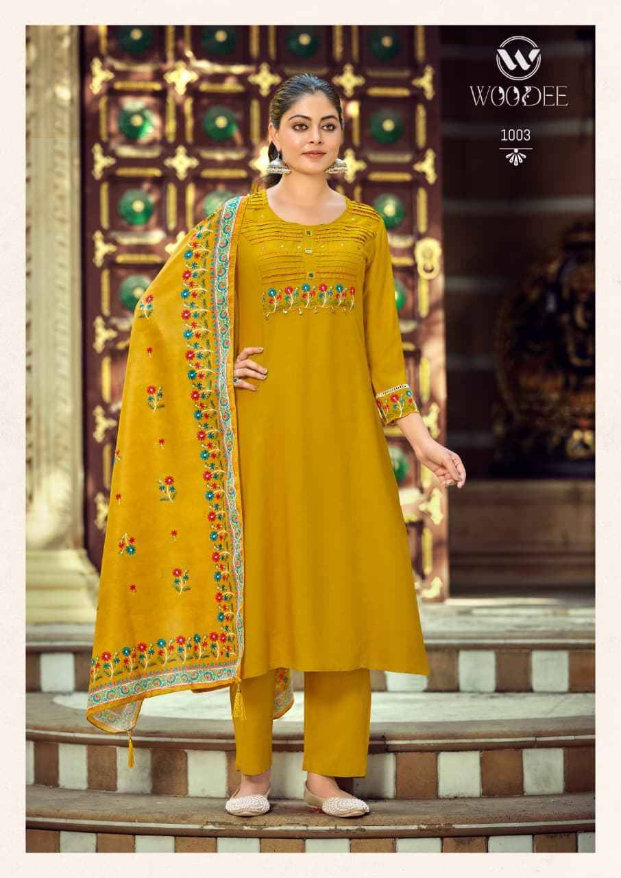 SAHIBA BY WOODEE 1001 TO 1006 Series Stylish Fancy Colorful party Wear dresses At Wholesale Price